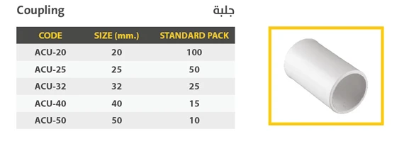 جلبة تمدد UPVC